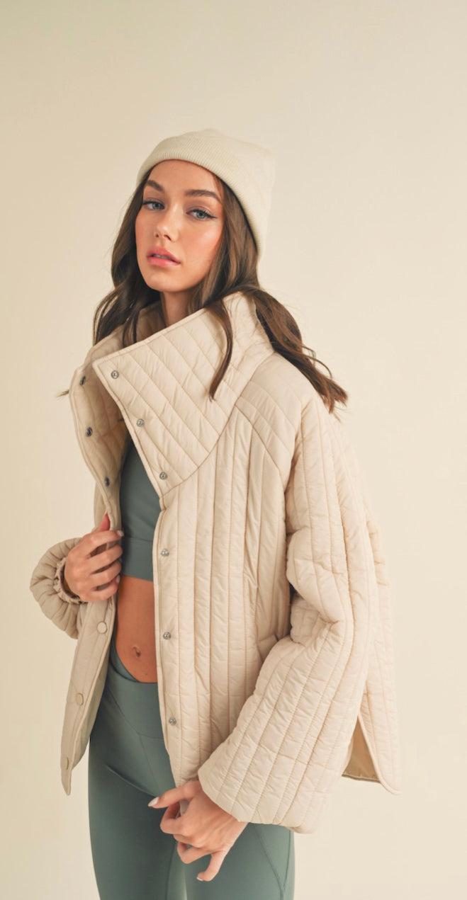 Kim Cream Quilted Jacket