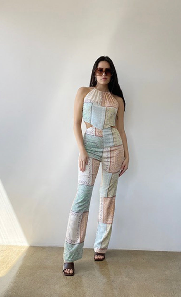 Bandana Print Jumpsuit