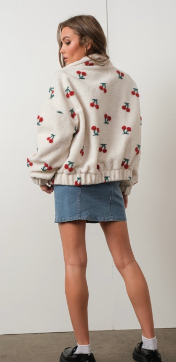 Cherry Teddy Jacket