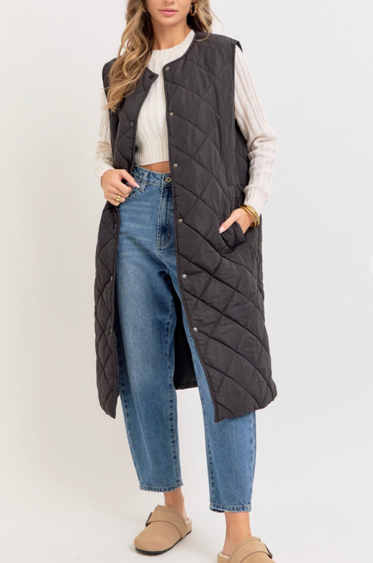 Reese Long Puffer Vest