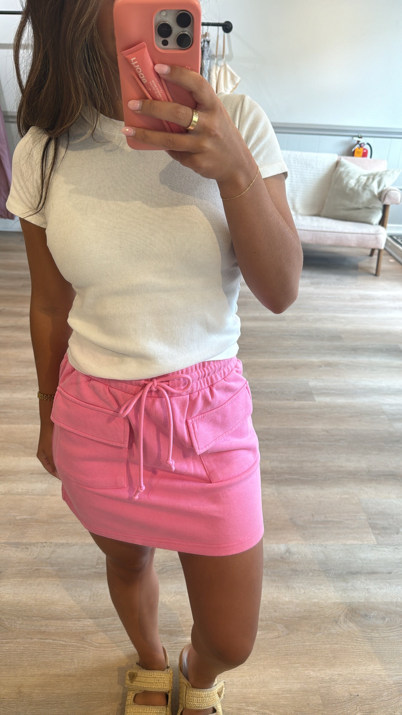 Pink skirt