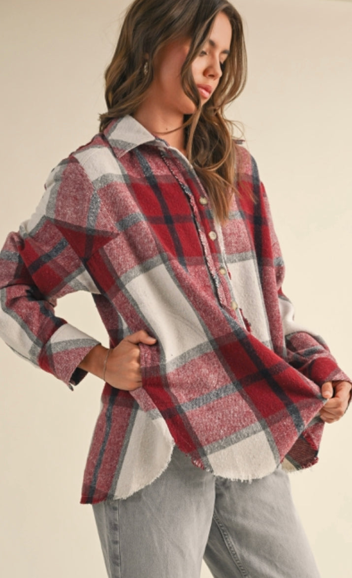 Hillary Plaid Top