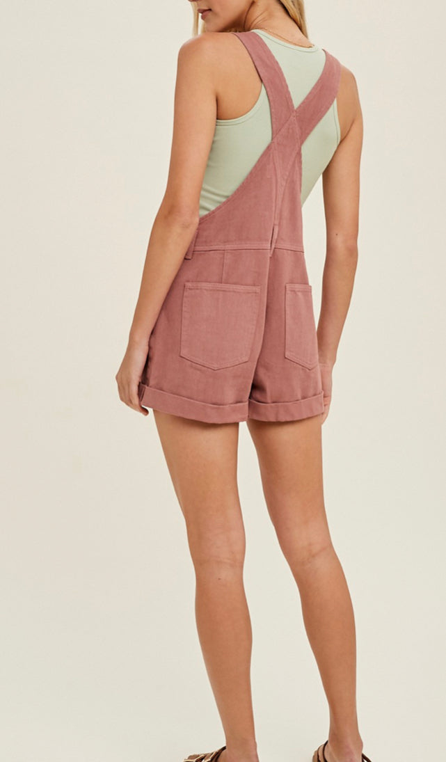 Sandy Denim Shorts Romper