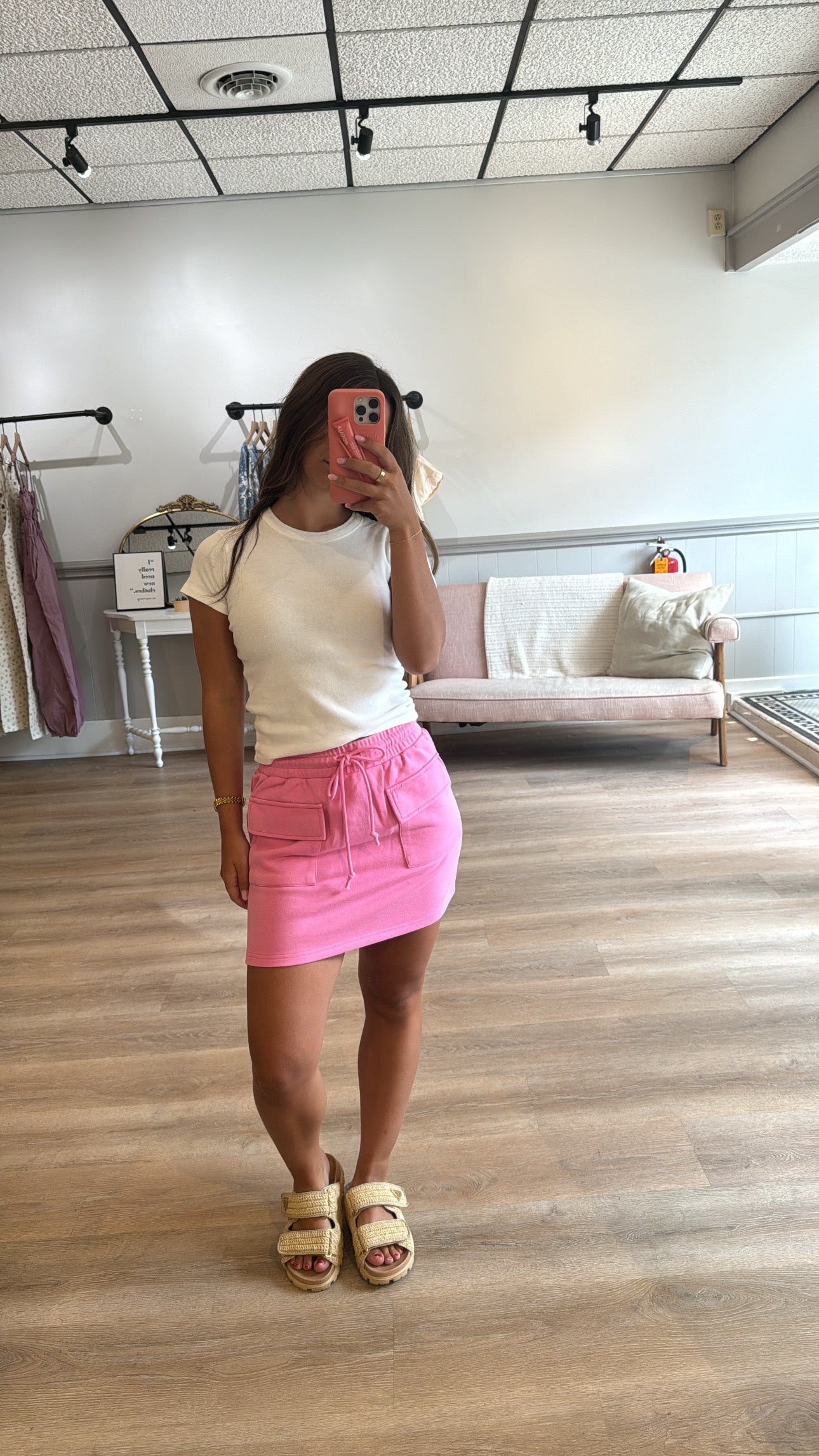 Pink skirt