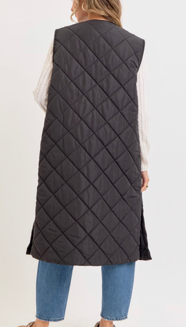 Reese Long Puffer Vest