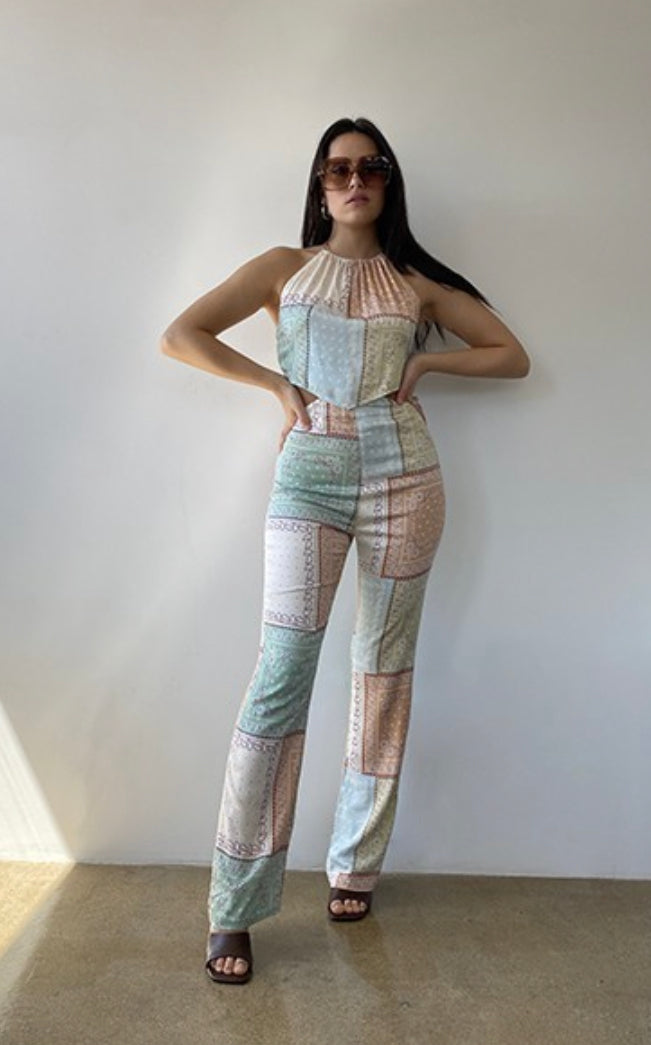 Bandana Print Jumpsuit