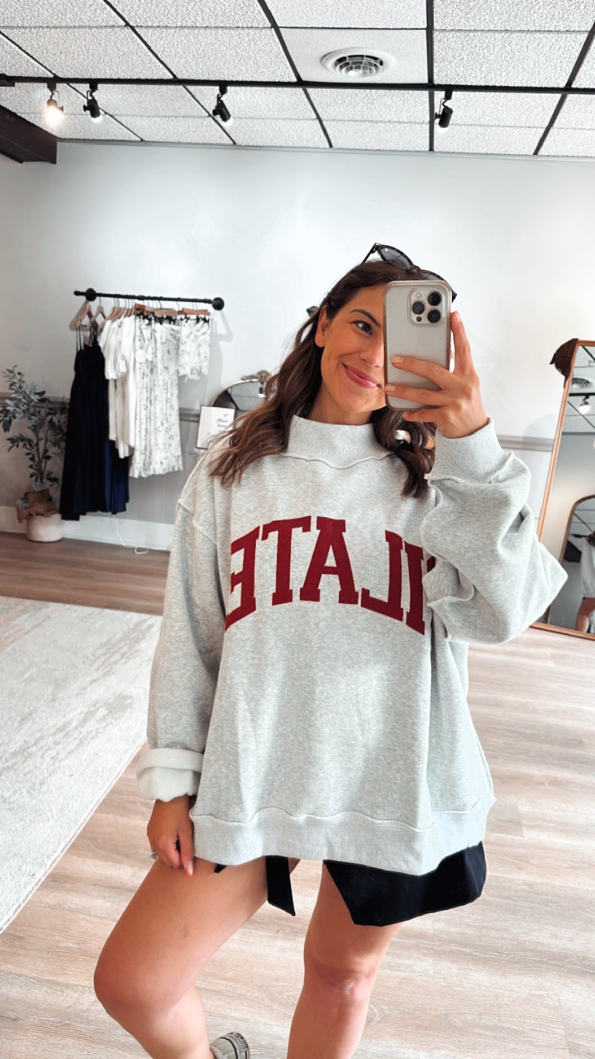 Pilates & Yoga Reversible Mockneck Sweatshirt