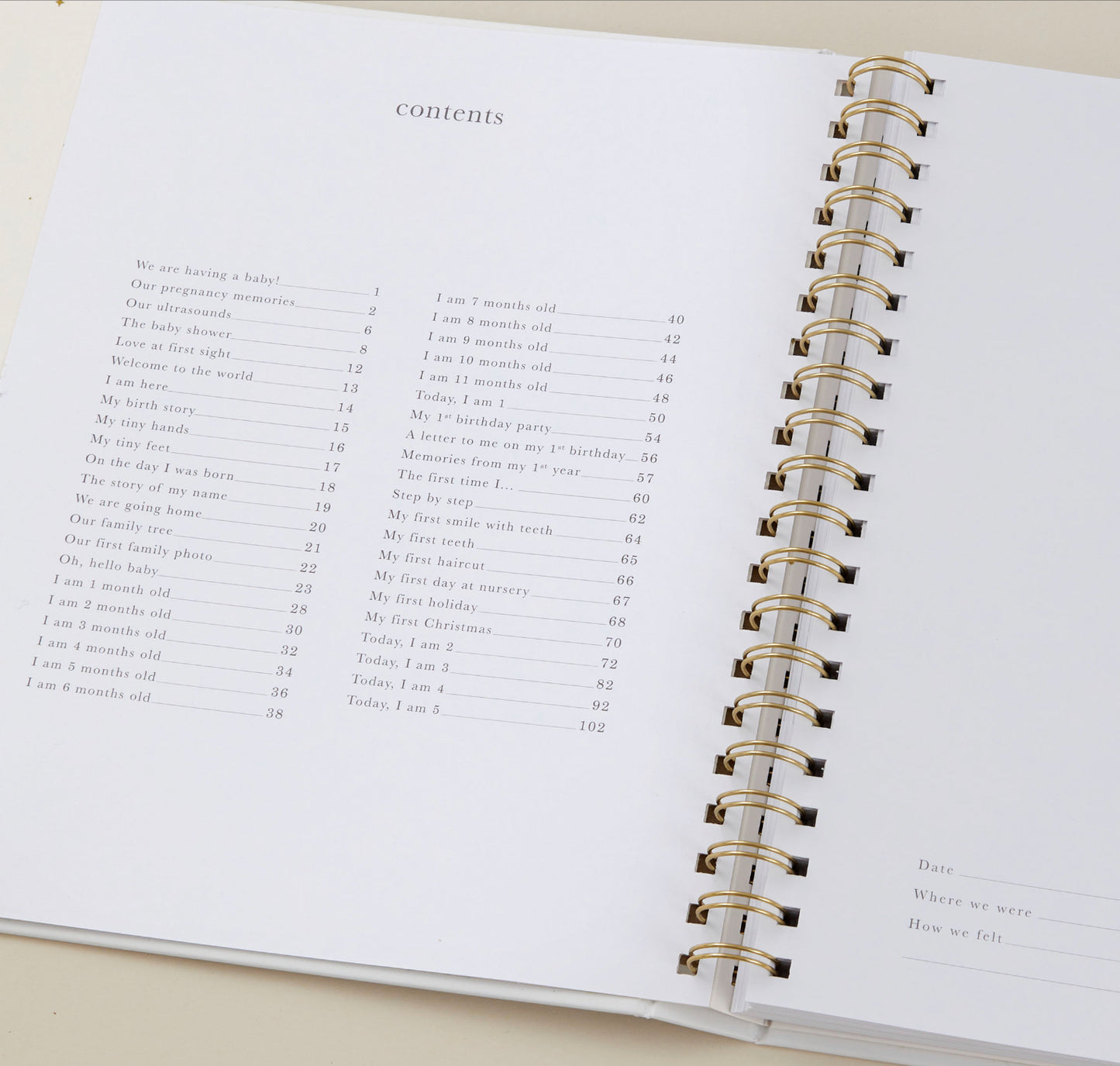 My Baby Book - Baby Memory Book - White