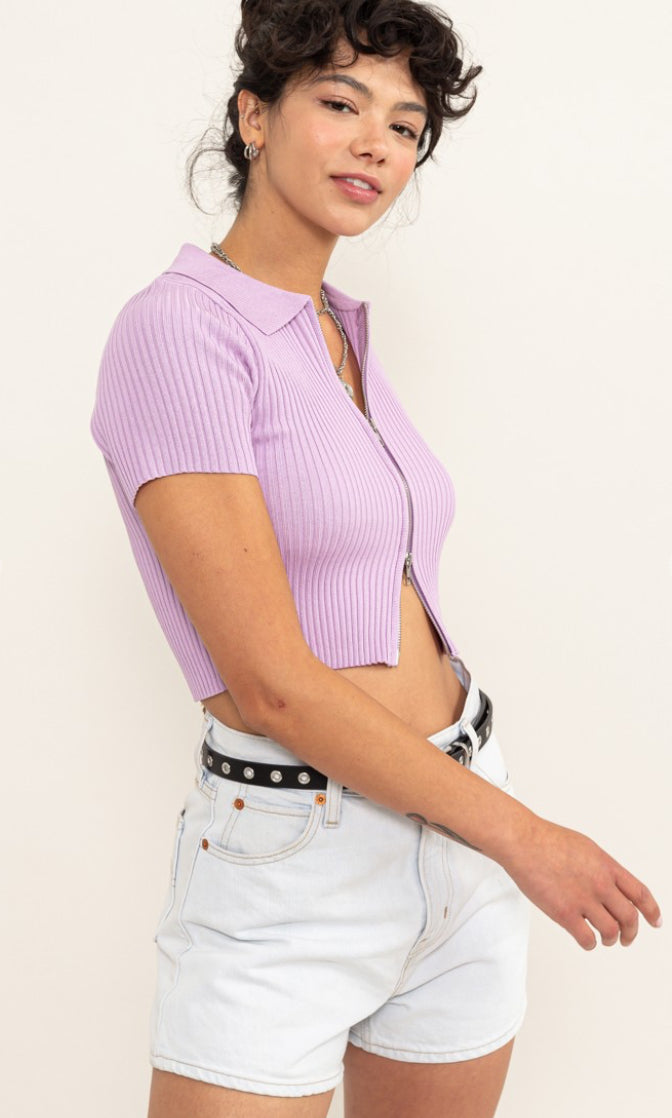 Lavender knit top