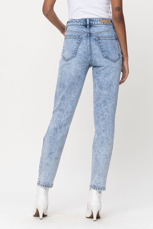 Light Acid Wash Jeans Distressed