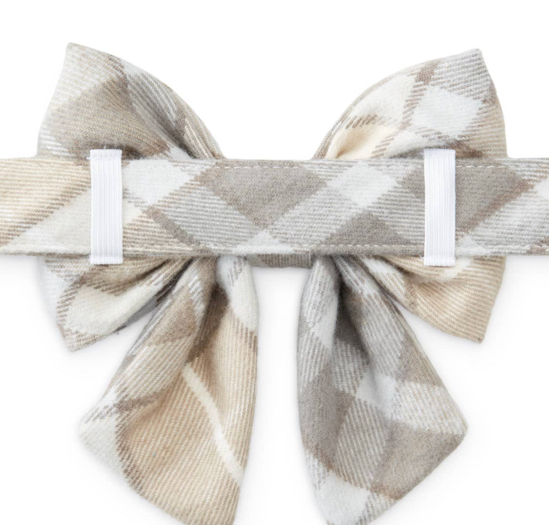 Andover Plaid Flannel Lady Dog Bow