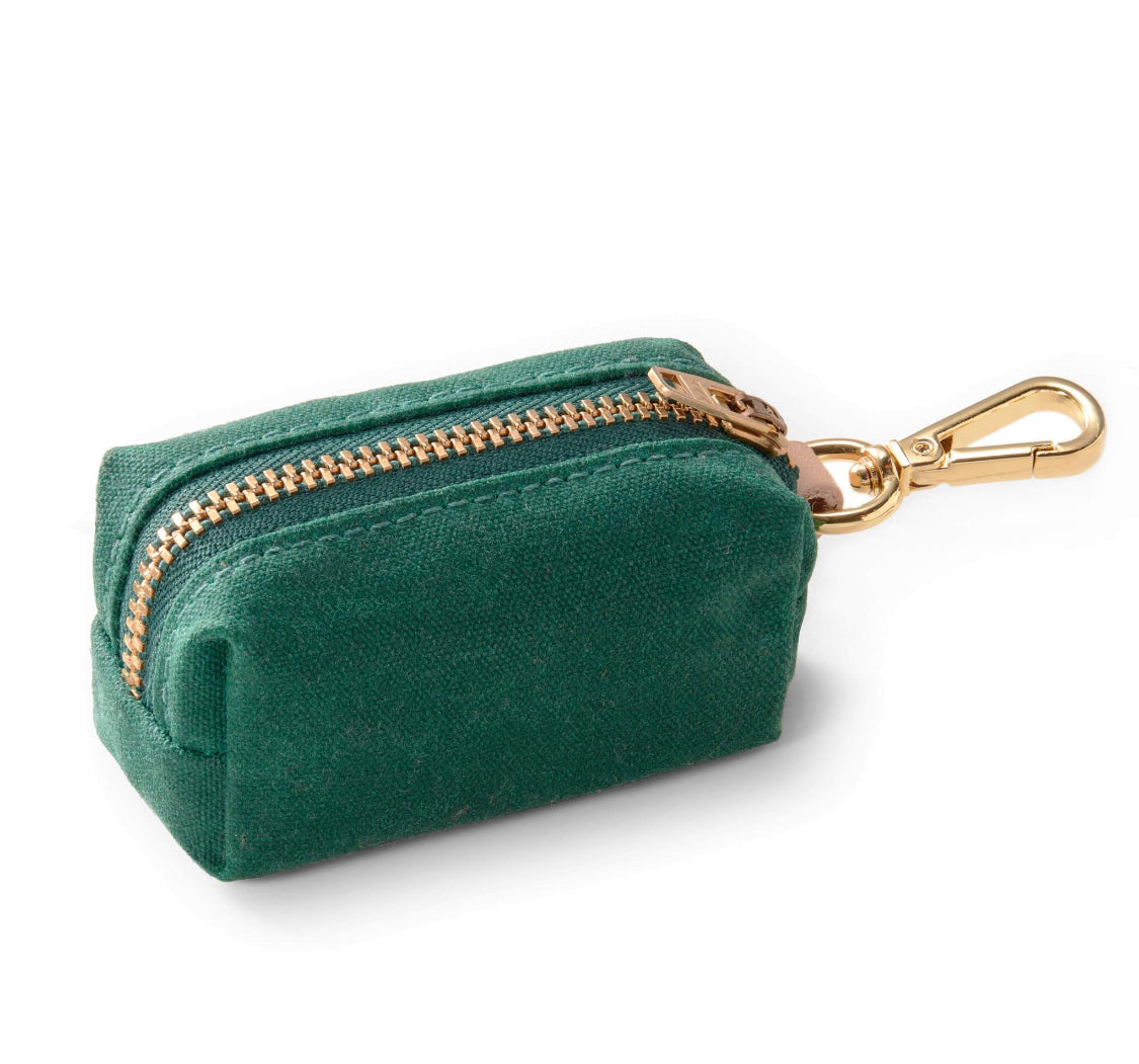 Evergreen Waxed Canvas Waste Dog Bag