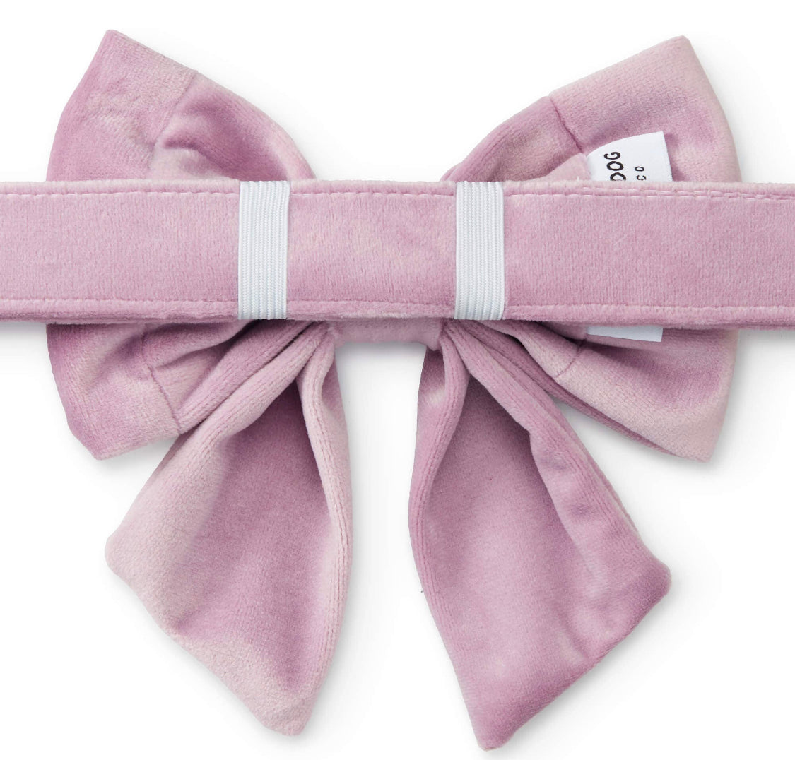 Lilac Velvet Lady Bow
