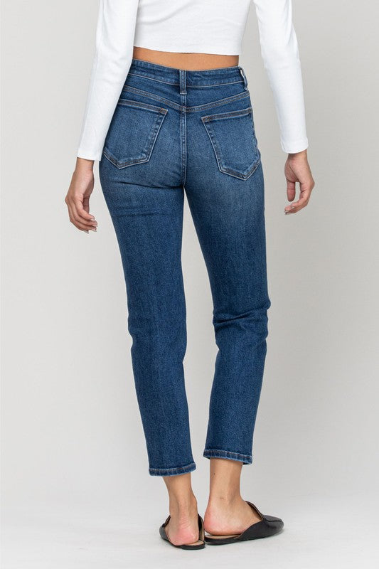High Rise Slim Straight Jean