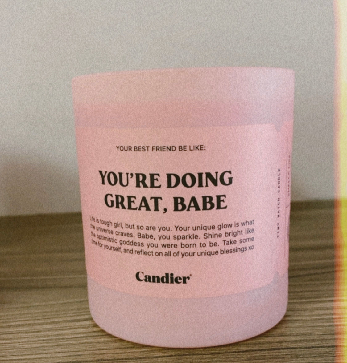 You're Doing Great Candle