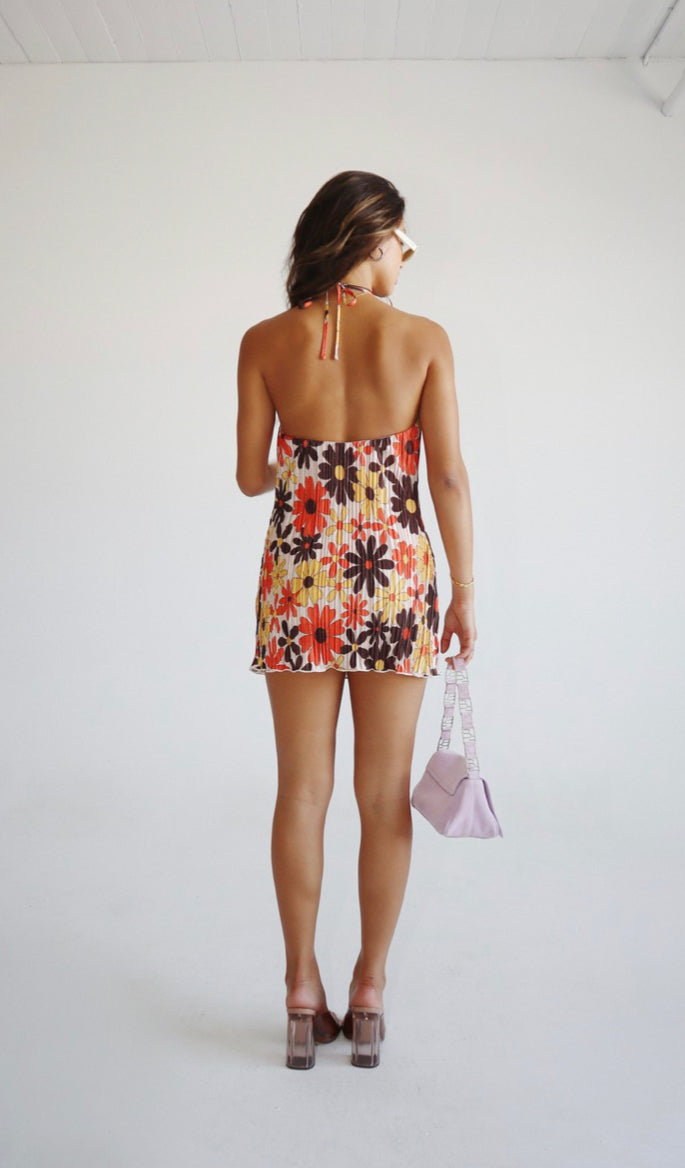 Floral Printed Halter Dress