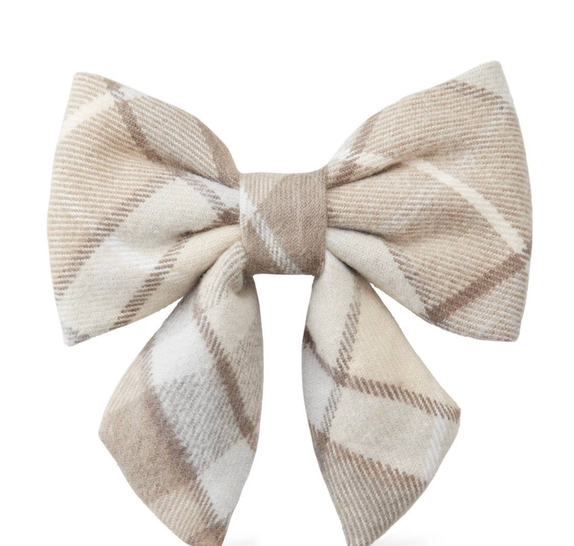 Andover Plaid Flannel Lady Dog Bow