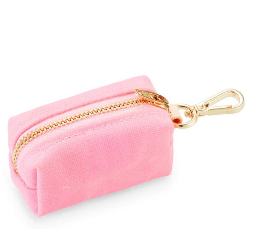 Petal Pink Waxed Canvas Waste Bag Dispenser