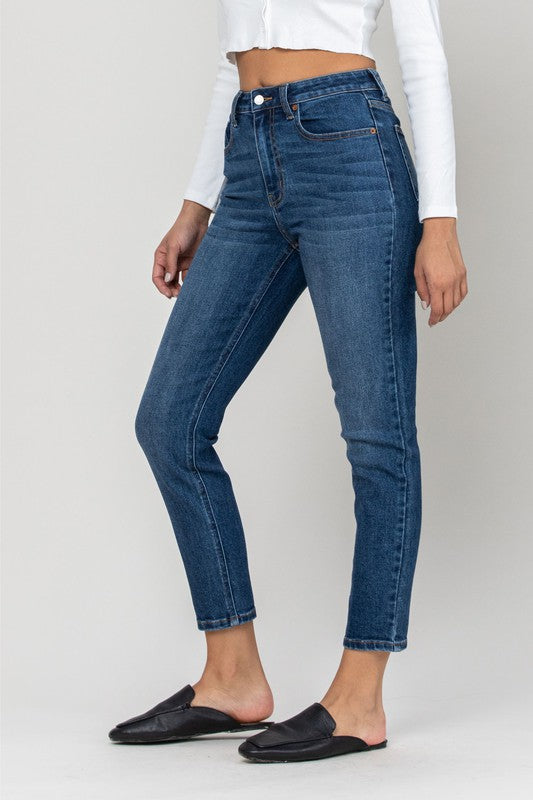 High Rise Slim Straight Jean