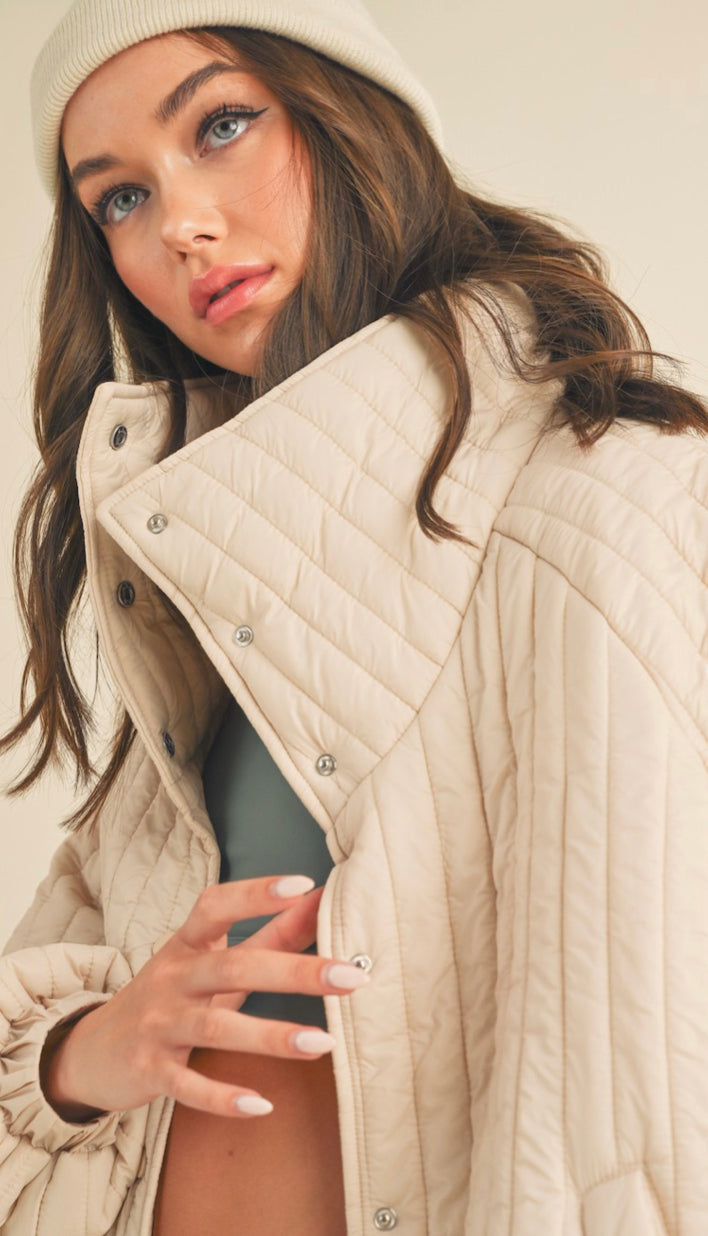 Kim Cream Quilted Jacket