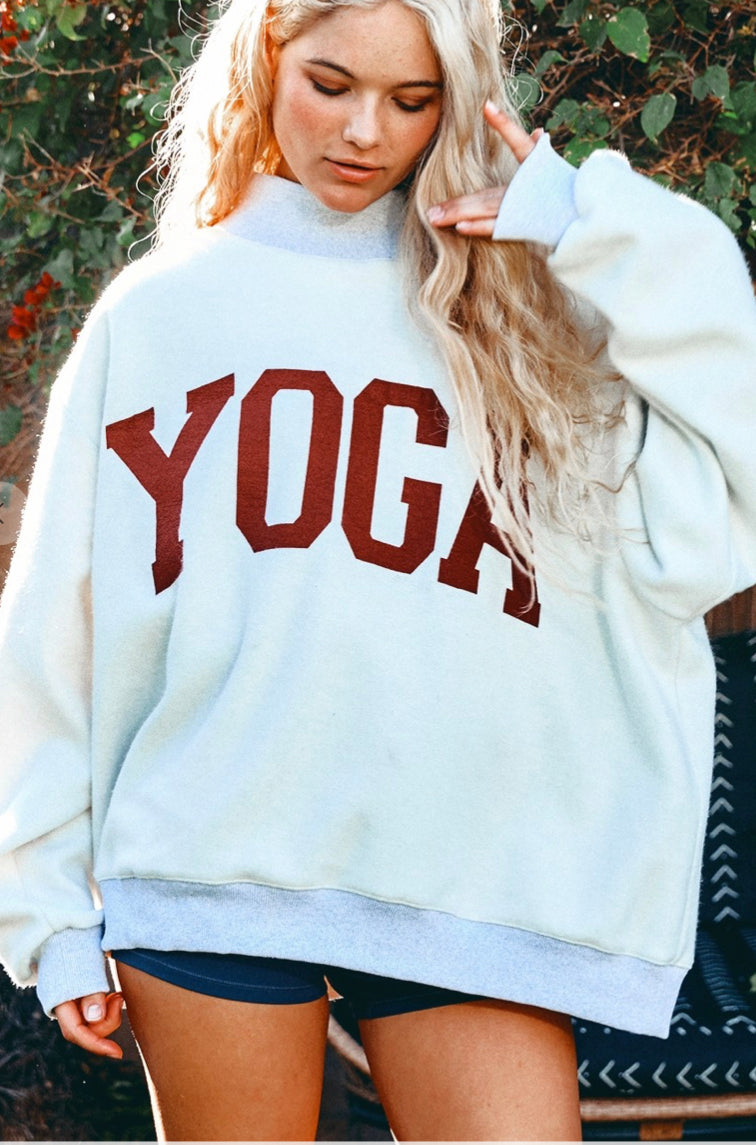 Pilates & Yoga Reversible Mockneck Sweatshirt
