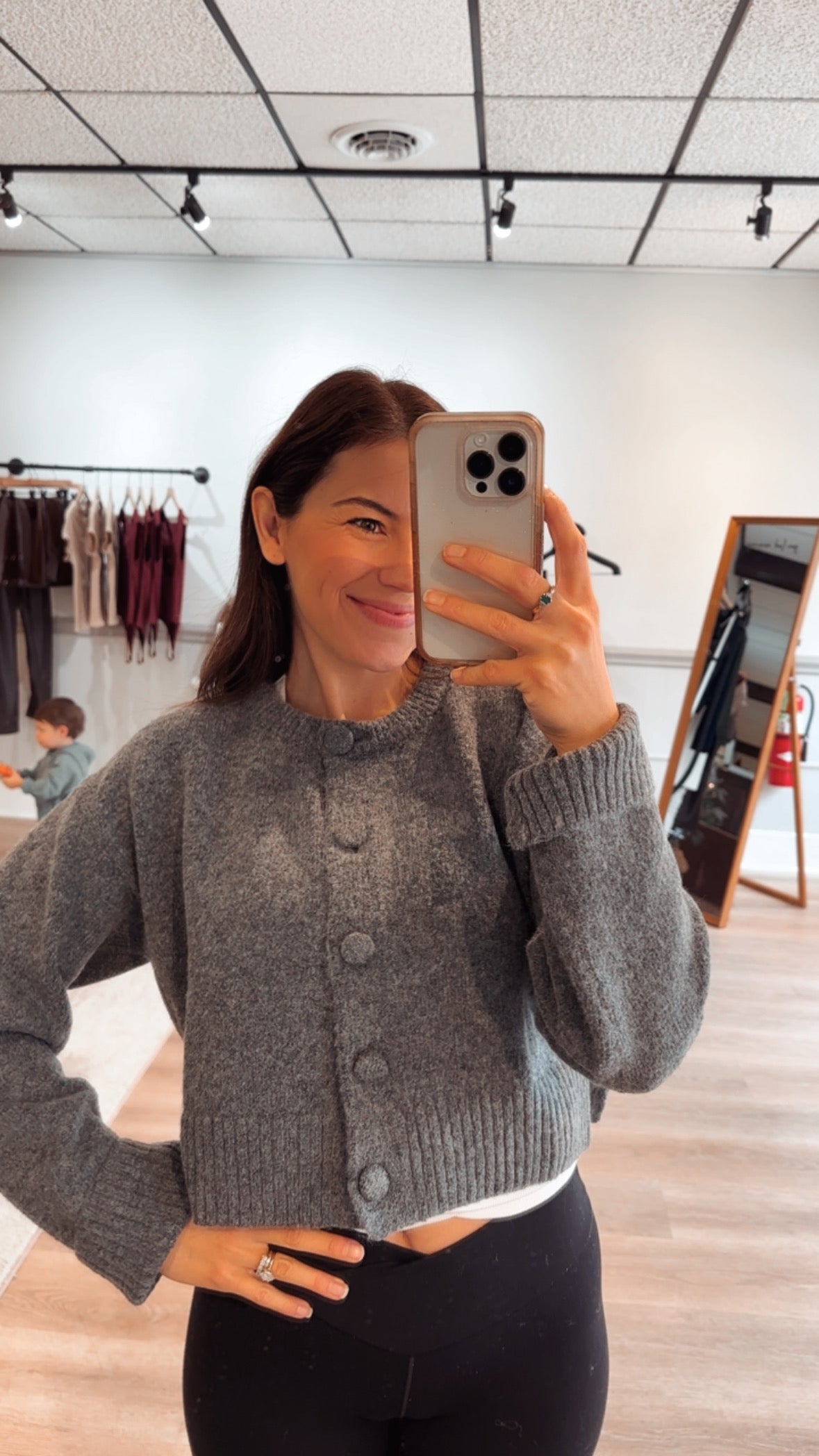 Whitney Cardigan (charcoal)