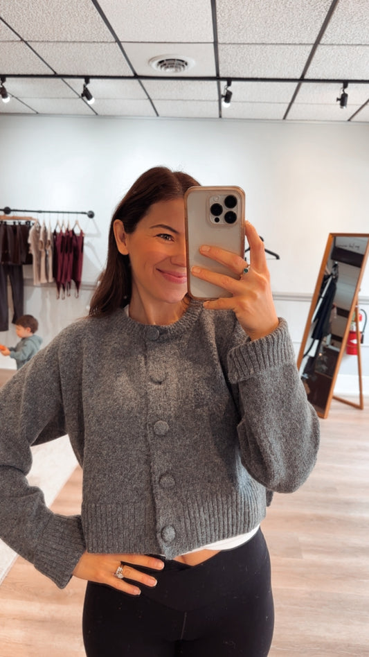 Whitney Cardigan (charcoal)