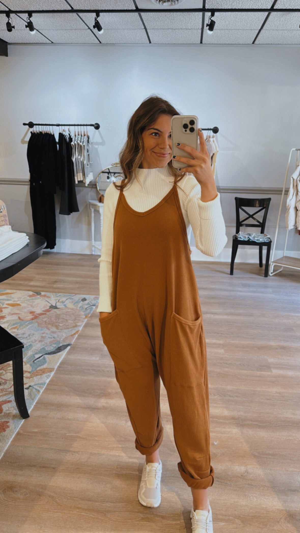 Colby Jumpsuit RIBBED BROWN