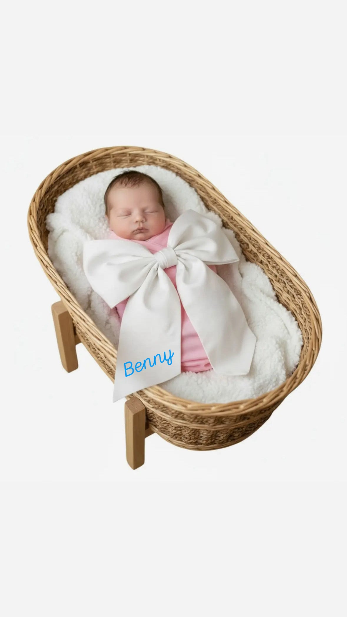 Newborn Sash With Embroidery