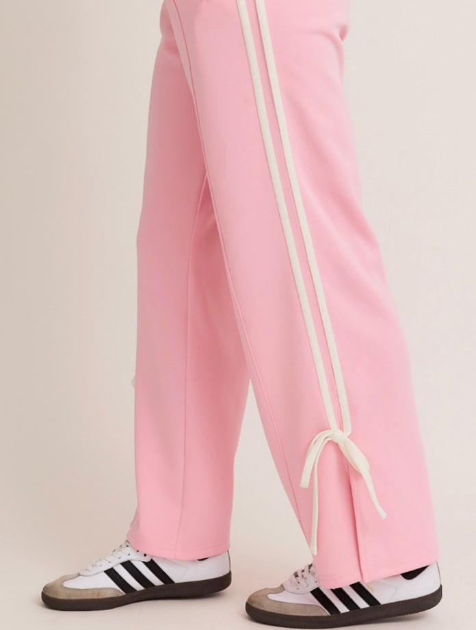 Pink Bow Track Pants