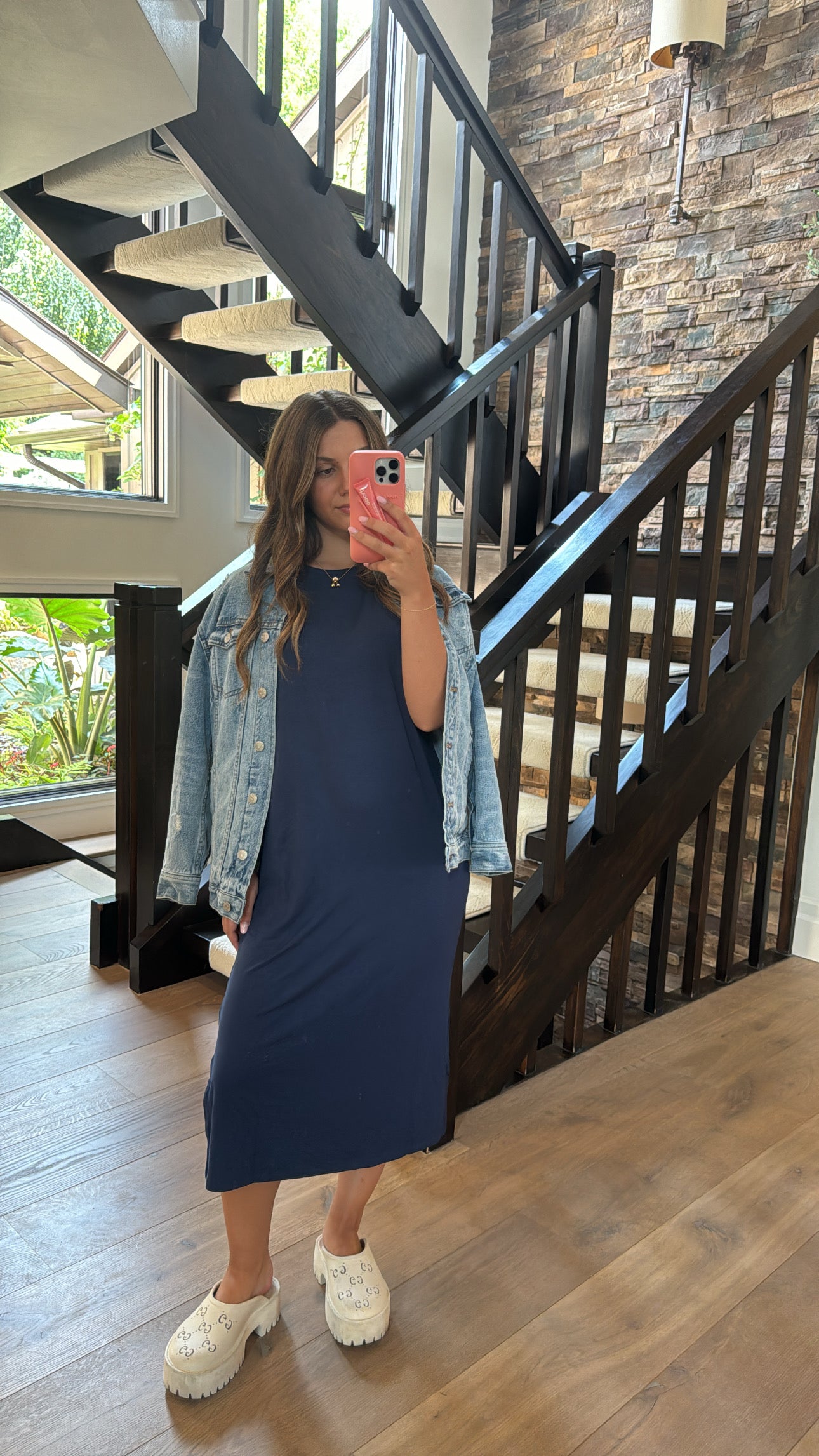 Navy maxi dress