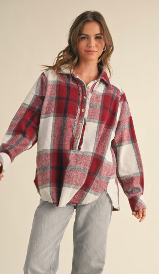 Hillary Plaid Top