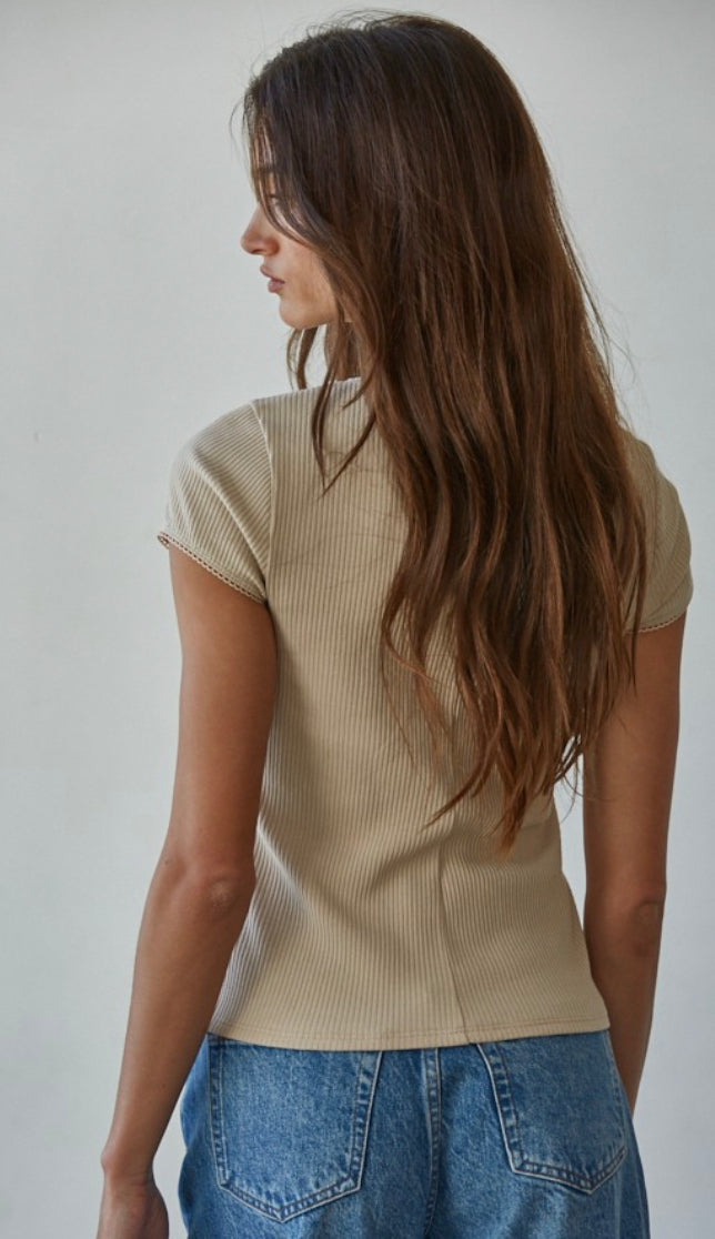 Luna Breeze Ribbed Cardigan Top