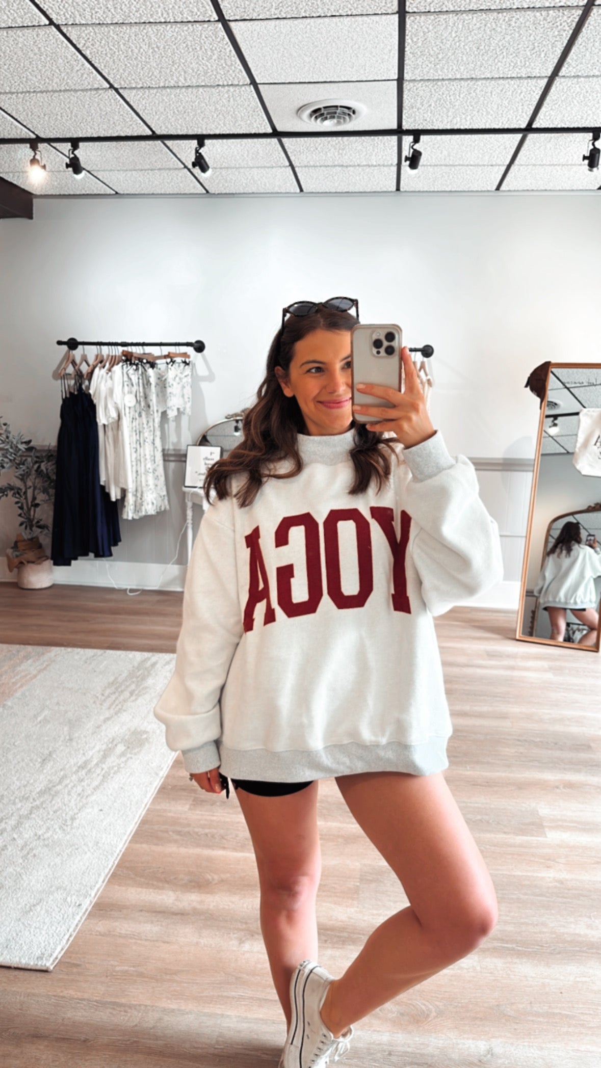 Pilates & Yoga Reversible Mockneck Sweatshirt