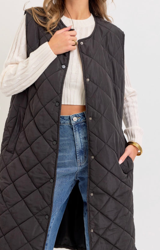 Reese Long Puffer Vest