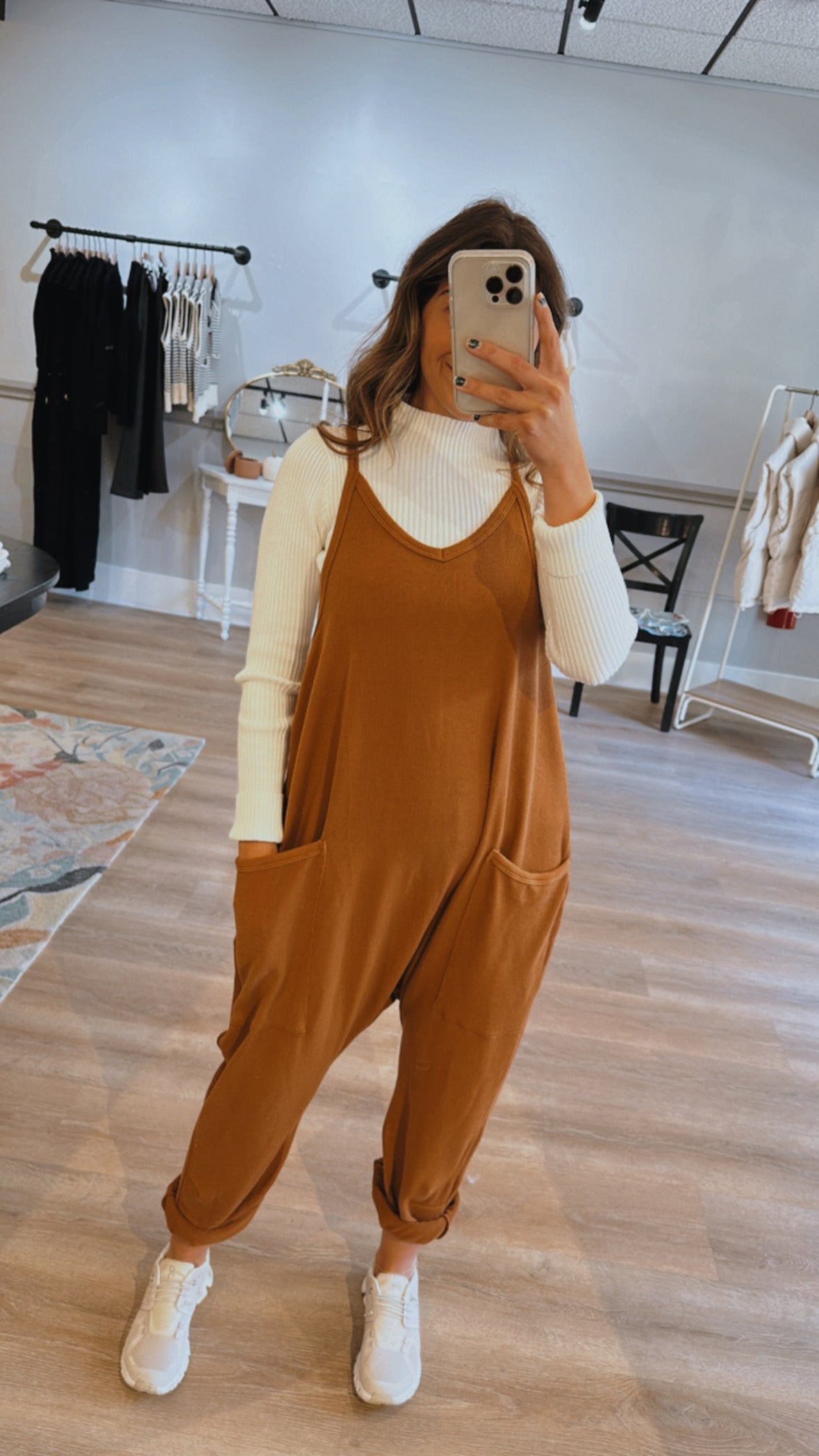 Colby Jumpsuit RIBBED BROWN