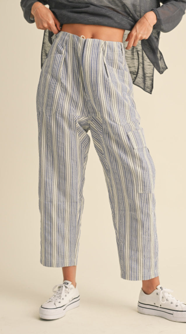 Blue striped pants