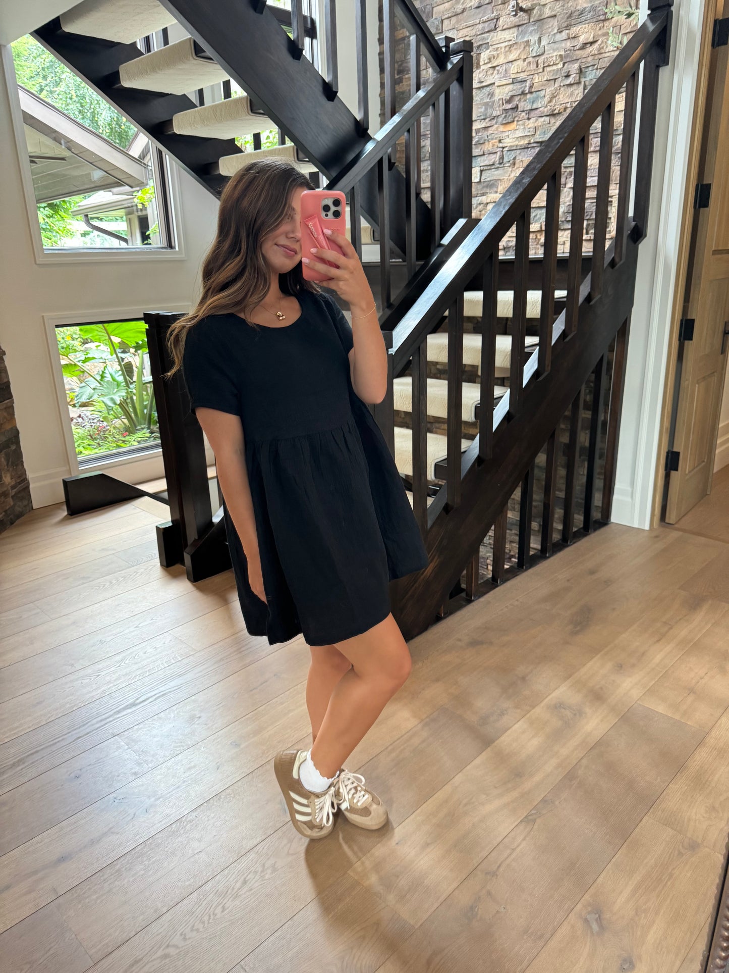 Black mini dress