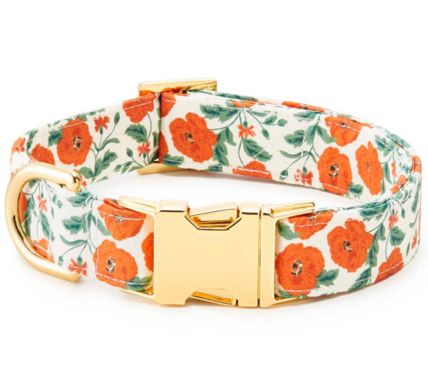 Poppies Dog Collar