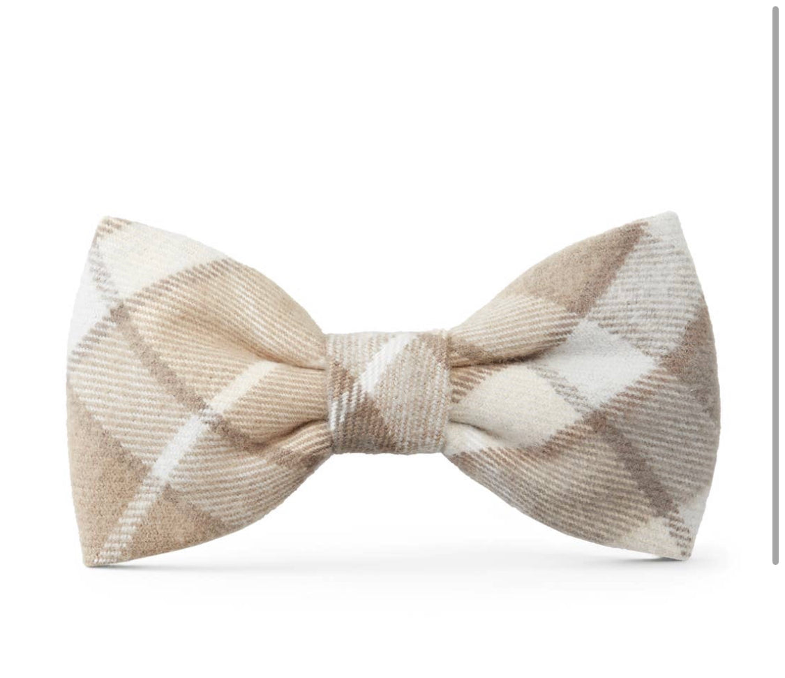 Andover Plaid Flannel Dog Bow Tie