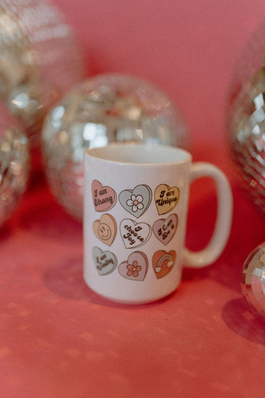 Conversation Hearts Mug